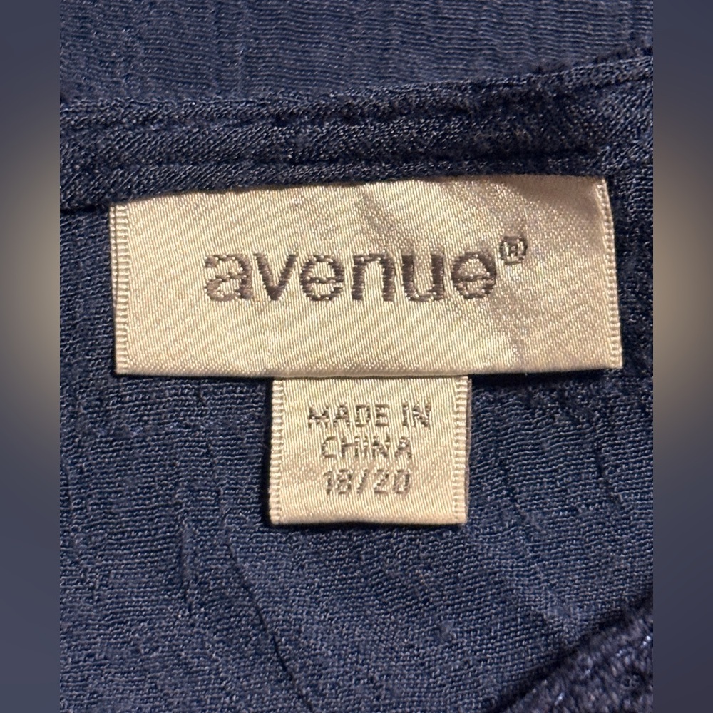 Avenue Deep Blue Lace Trim Top - Picture 7 of 7